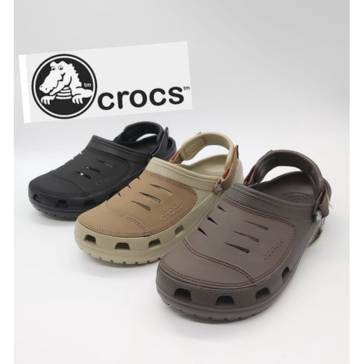 Crocs yukon men / crocs รองเท้าผู้ชาย / หนัง yukon