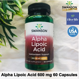 ALA กรดอัลฟาไลโปอิก Alpha Lipoic Acid 600 mg 60 Capsules - SWANSON