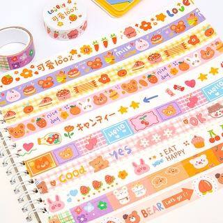 1pc เทปกาว ลายน่ารัก 1 ชิ้น สำหรับตกแต่งไดอารี่ สมุด DIY