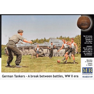 ฟิกเกอร์โมเดล Master Box Model 1/35 MB35149 German Tankers - A break between battles, WW II era