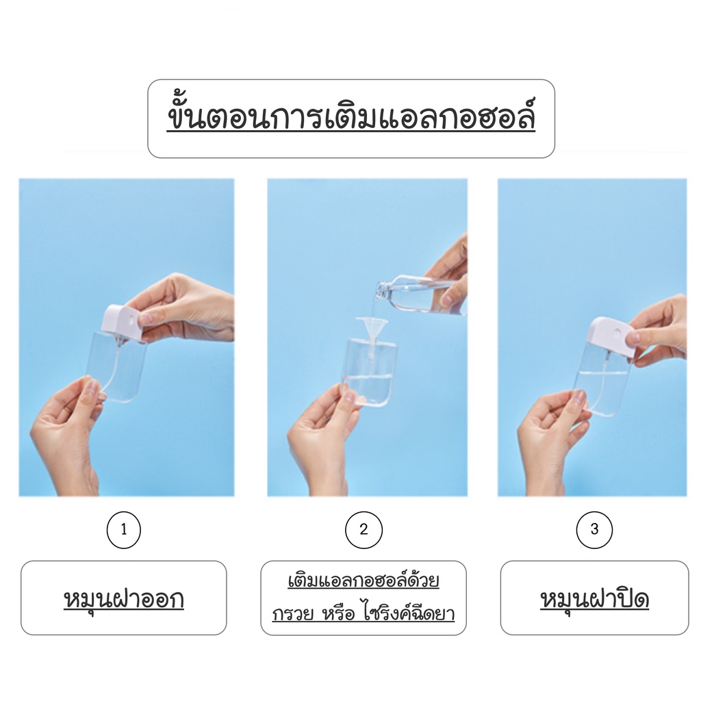 ขวดสเปรย์แอลกอฮอล์ 50ml (พร้อมส่ง) ขวดสเปรย์แอลกอฮอล์ ขวดสเปรย์พกพา ขวดสเปรย์ฝาหมุน แอลกอฮอล์ เจลแอลกอฮอล์ spray card