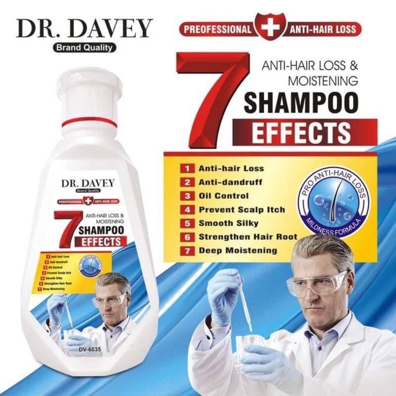Dr.Davey Anti-Hair Loss &amp; Moistening Shampoo 450 ml. แชมพูลดการหลุดร่วงของเส้นผม