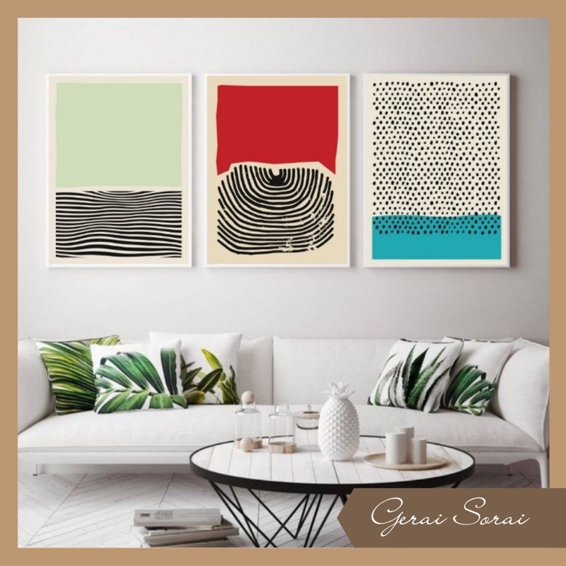 [ตกแต่ง WALL] ABSTRACT ART RAINBOW WALL DECOR