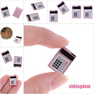 [SHKIb] 2PCS 1:12 Dollhouse Miniature Mini Calculator Model Doll Accessories Toy DOM