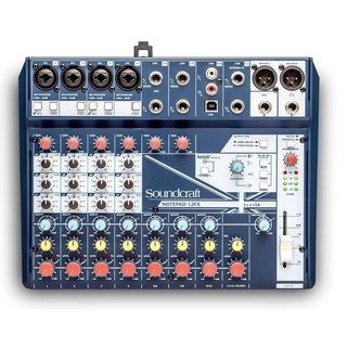 Mixer เครื่องผสมสัญญาณเสียง มิกเซอร์ SoundCraft Notepad-12FX Small-format Analog Mixing Console with USB I/O and Lexicon