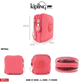 Kipling POUCH 2019 กระเป๋าสตางค์ สีชมพู ขนาดเล็ก สําหรับผู้หญิง