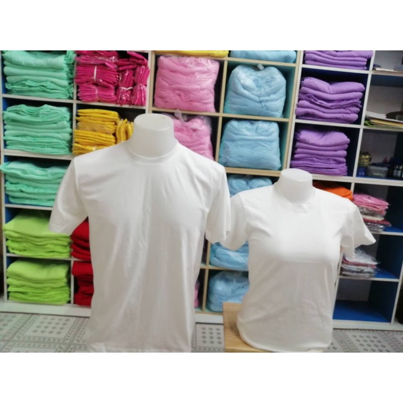 เสื้อคอกลมผ้าTK 100% สำหรับงานพิมพ์Sublimition