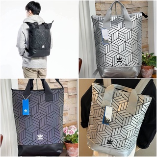 Adidas Originals geometric 3D roll top backpack Code:B3D090864  แบรนด์แท้ 100% งาน Outlet