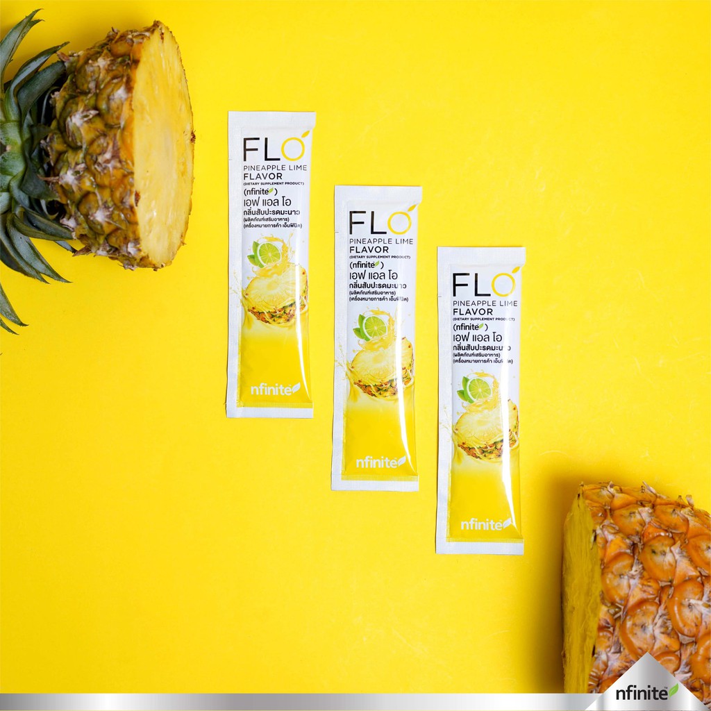 เปรียบเทียบ*แกะQR code* แพคเกจใหม่ของแท้100% FLO Pineapple Lime  ดีท็อกซ์ลำใส้ ช่วยในการขับถ่า FLO Legacy️ by Nfinite | Thai garnish