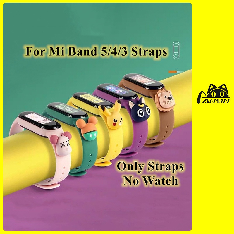 Mi Band 4 3 สายรัดข้อมือลายการ์ตูนสําหรับ Xiaomi Mi Band 3 4