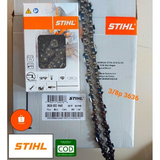 โซ่เลื่อยยนต์ STIHL แท้ 3/8p 3636 โซ่ซอย สำหรับบาร์ 11.5 -22 นิ้ว STIHLแท้ 100%