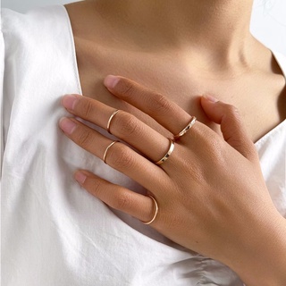 แหวนเรียบๆเซ็ต 5 วง 5pcs simple ring set