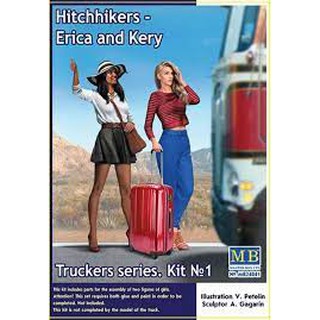 ฟิกเกอร์โมเดล Figure Model 1/24 Master Box MB24041 Truckers series. Hitchhikers, Erica &amp; Kery