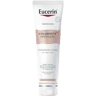 Eucerin UltraWhite + Spotless Cleansing Foam 150g. ยูเซอรีน อัลตร้าไวท์ พลัส สปอตเลส คลีนซิ่ง โฟมเพื่อผิวขาวกระจ่างใส