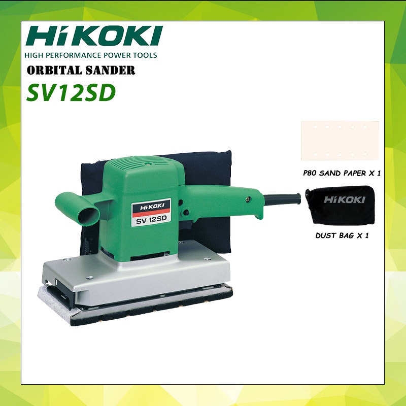 Hikoki SV 12 SD Orbital Sander SV12SD 4 1/2" 114 มม. Orbital Sander