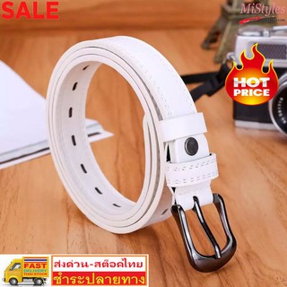 MiStyles ข็มขัดผู้หญิง แฟชั่น เข็มขัดหนัง Woman Fashion Casual Faux Leather Belt Ceinture Country Style No. 2942