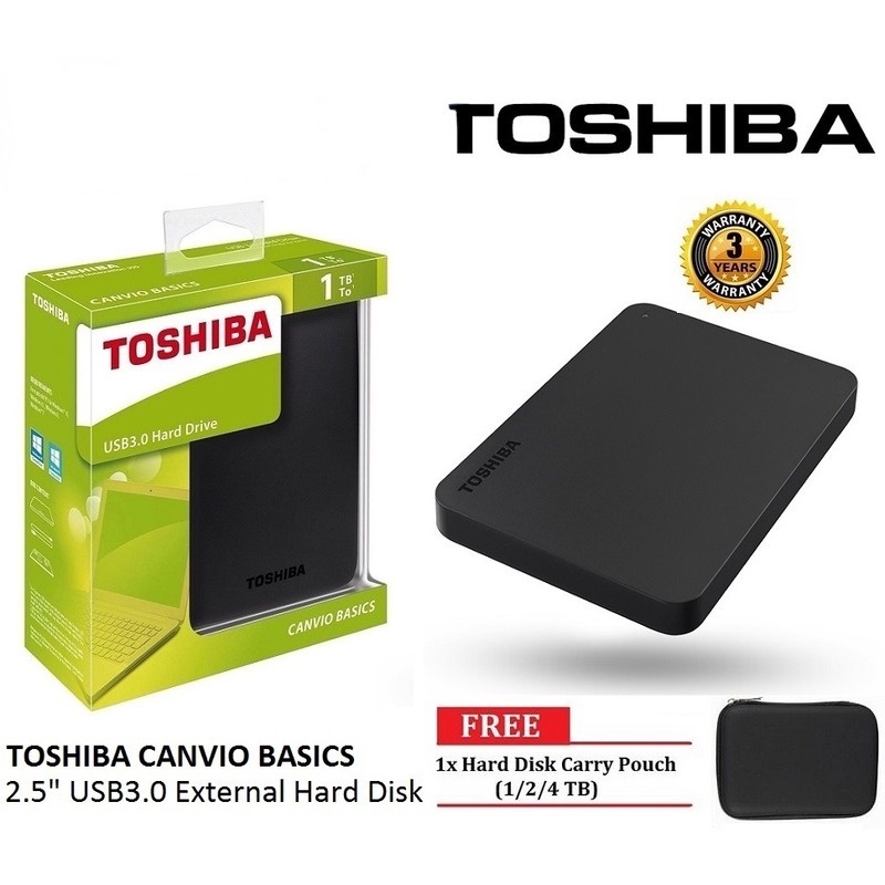 Bargain price [1TB/2TB] TOSHIBA CANVIO BASIC 2.5" EXT EXTERNAL HARDDISK HARD DRIVE SUPERSPEED USB3.0 PORTABLE HARD DISK