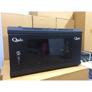 ตู้เร็ค 6U ราคาถูก จัดเลย !!!  ตู้ Rack Qoolis รุ่น 6U QA6406-B ขนาด 54x30x40 CM สีดำ พร้อมถาด 1 ใบ คุณภาพดีเยี่ยม