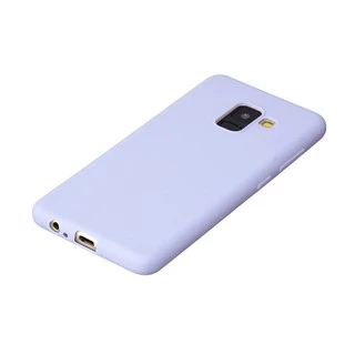 Samsung Galaxy A6 A8 Plus 2018 สีลูกกวาด บาง ด้าน TPU นุ่ม เคส