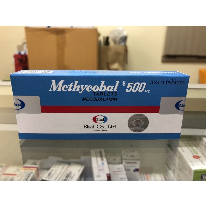 Methycobal 500 วิตามินบี 12 (1 กล่อง 30 เม็ด) เมทิล โคบอล 500 ...