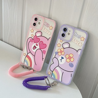 ✿เคสCare Bear+สายคล้อง✿[🇹🇭พร้อมส่งในไทย]เคสไอโฟน13 caseiphone13 iphone13pro iphone13promax มีรุ่น iphone11-13promax