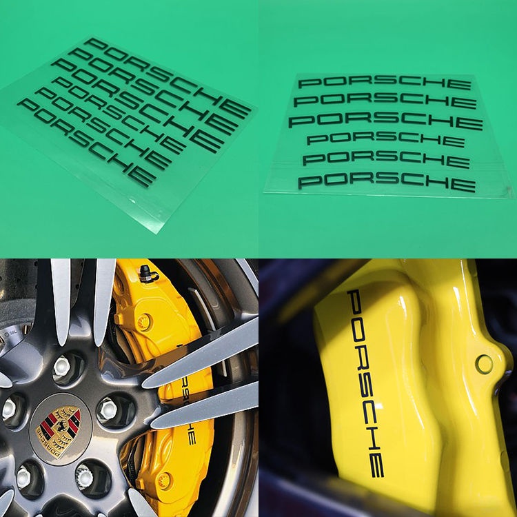 Porsche caliper stickers macan Cayenne Cayman taycan 718 Boxster 911 Panamera brake hub stickers wat