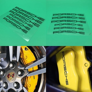 Porsche caliper stickers macan Cayenne Cayman taycan 718 Boxster 911 Panamera brake hub stickers waterproof car stickers