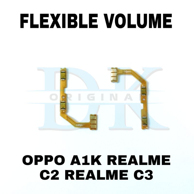 TOMBOL ยืดหยุ่น Volume Oppo A1K Realme C2 Realme C3 ปุ่มปรับระดับเสียงแบบยืดหยุ่น