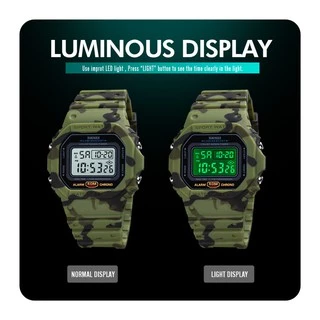 Skmei นาฬิกาข้อมือดิจิตอลกันน้ํา 12 / 24 ชั่วโมง Led Chronograph