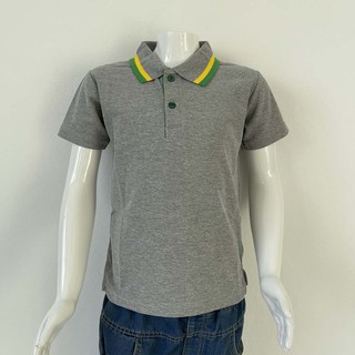 เสื้อโปโลเด็ก คอคลีสีเหลืองเขียว