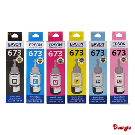 Epson 673 หมึกเติมแท้สำหรับ EPSON L-Series L800,L850,L1800