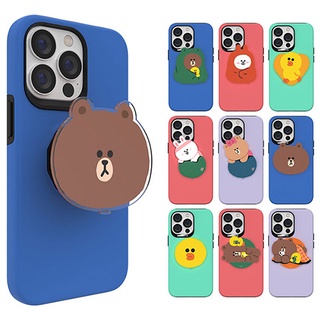 🇰🇷【 Korean Phone Case 】 LINE FRIENDS Ordinary Days Acrylic Tok Case Made in Korea Compatible for iPhone Samsung Galaxy