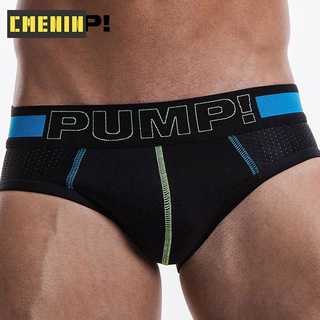 PUMP Briefs Men Underwear ตาข่าย ใส่สบาย กางเกงในชาย Gay Size M-XXL PUMP H489