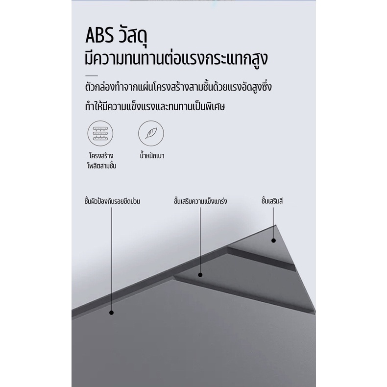 Kashidun กระเป๋าเดินทางล้อลาก รุ่น T3 ขนาด 20 24 และ 28 นิ้ว วัสดุ ABS+PC 100% น้ำหนักเบา - รูปที่ 2