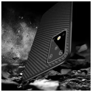 เคสสีดำ ลายเคฟล่า Samsung Galaxy S20Plus 2020 (6.7)