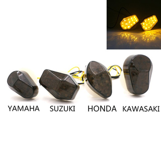 ไฟเลี้ยว LED ควัน 1.5 นิ้ว สําหรับรถจักรยานยนต์ Yamaha Honda Suzuki Kawasaki