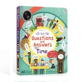 [พร้อมส่ง] Usborne Lift-the-Flap Questions and Answers About Time Boardbook ชวนค้นพบคำตอบเกี่ยวกับเรื่องเวลา