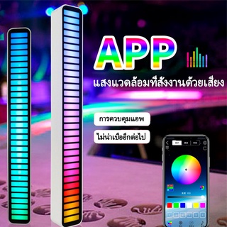 【พร้อมส่ง】ไฟ rgb ไฟตามจังหวะเพลง เสียง ควบคุม สี ตกแต่ง บรรยากาศ หลอดไฟ led