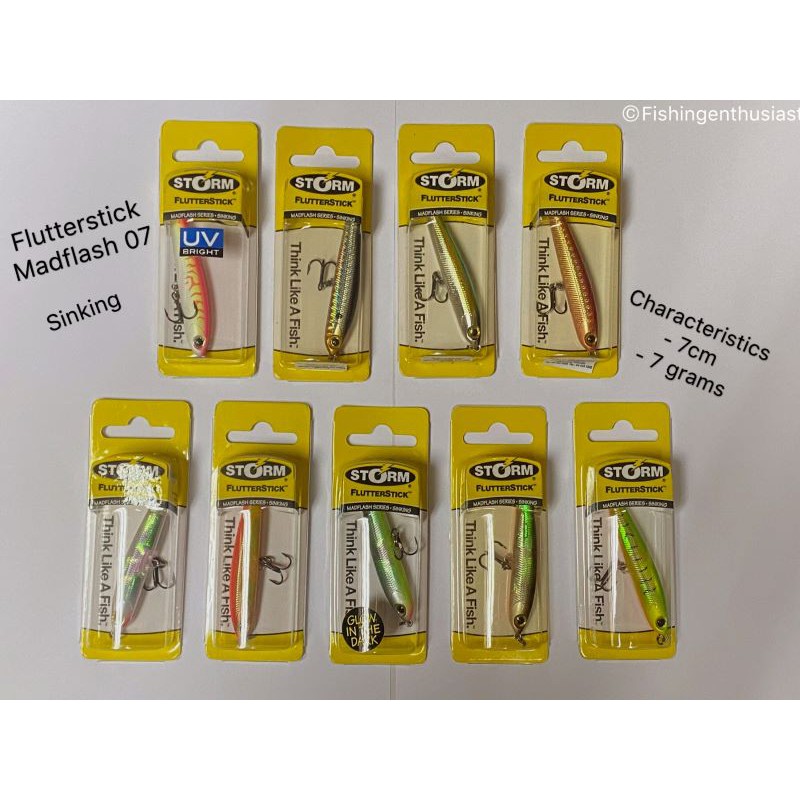 Storm Flutterstick Madflash Series 7 cm (FSM07) (Sinking) (สีใหม่อัพเดท!)