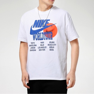 [S-5XL] Nike เสื้อยืดแขนสั้น คอกลม ผ้าฝ้าย 100% พิมพ์ลาย ทรงหลวม สไตล์คลาสสิก เรียบง่าย สําหรับผู้ใหญ่ ทุกเพศ Xs-3Xl JOl