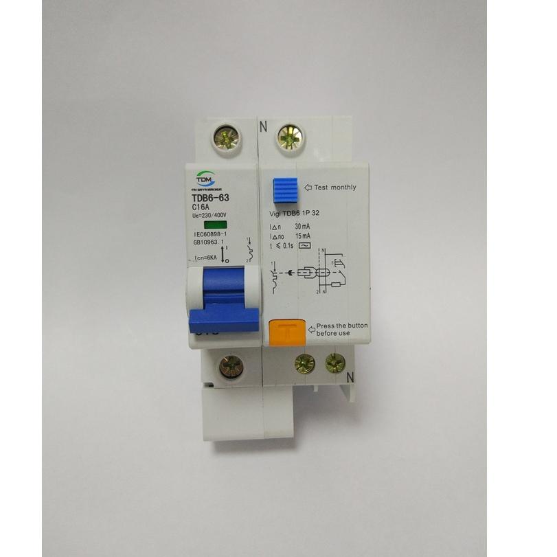 DIRECT ATC.. RCBO/ELCB/RCCB TDM 1P+N TDB6 30mA 6A,10A,16A,20A,25A,32A,40A,50A,63A