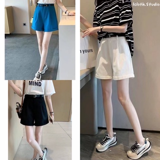 💙AA Short🤍 กางเกงขาสั้นสไตล์เกาหลี มินิมอล พร้อมเข็มขัด