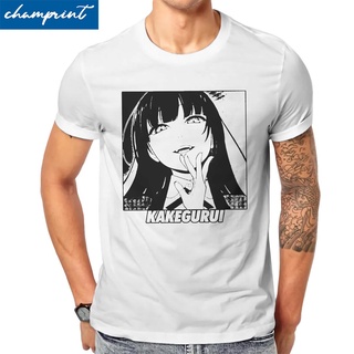 [COD]เสื้อยืดคอกลม แขนสั้น ผ้าฝ้ายแท้ พิมพ์ลายอนิเมะ Kakegurui Jabami Yumeko สําหรับผู้ชายS-5XL