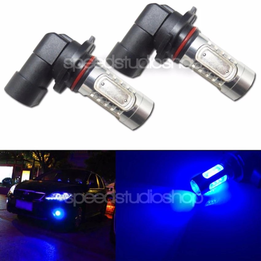 LED หลอดไฟรถยนต์ รุ่น HB4 9006 COB LED สีฟ้า 2 หลอด  #333
