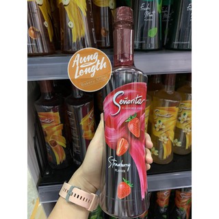 Senorita Strawberry Flavoured Syrup  ปริมาตร 750 ml.