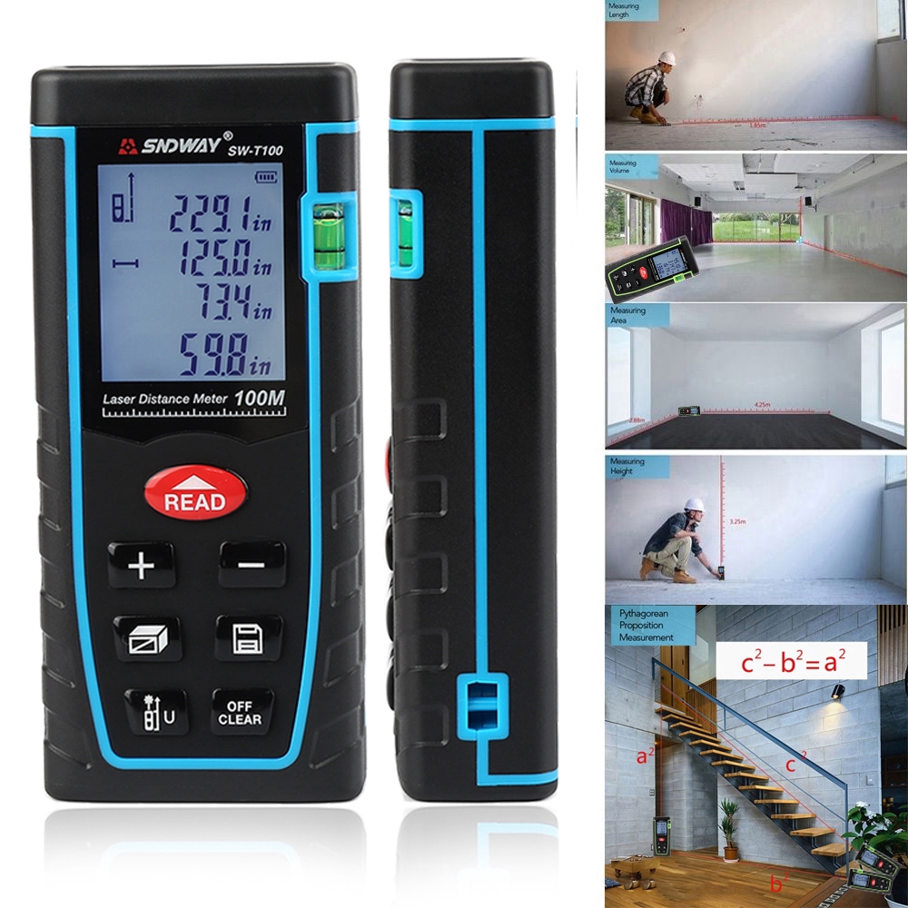 COD/พร้อมส่ง New 100M Handheld Digital Laser Distance Meter Range ...