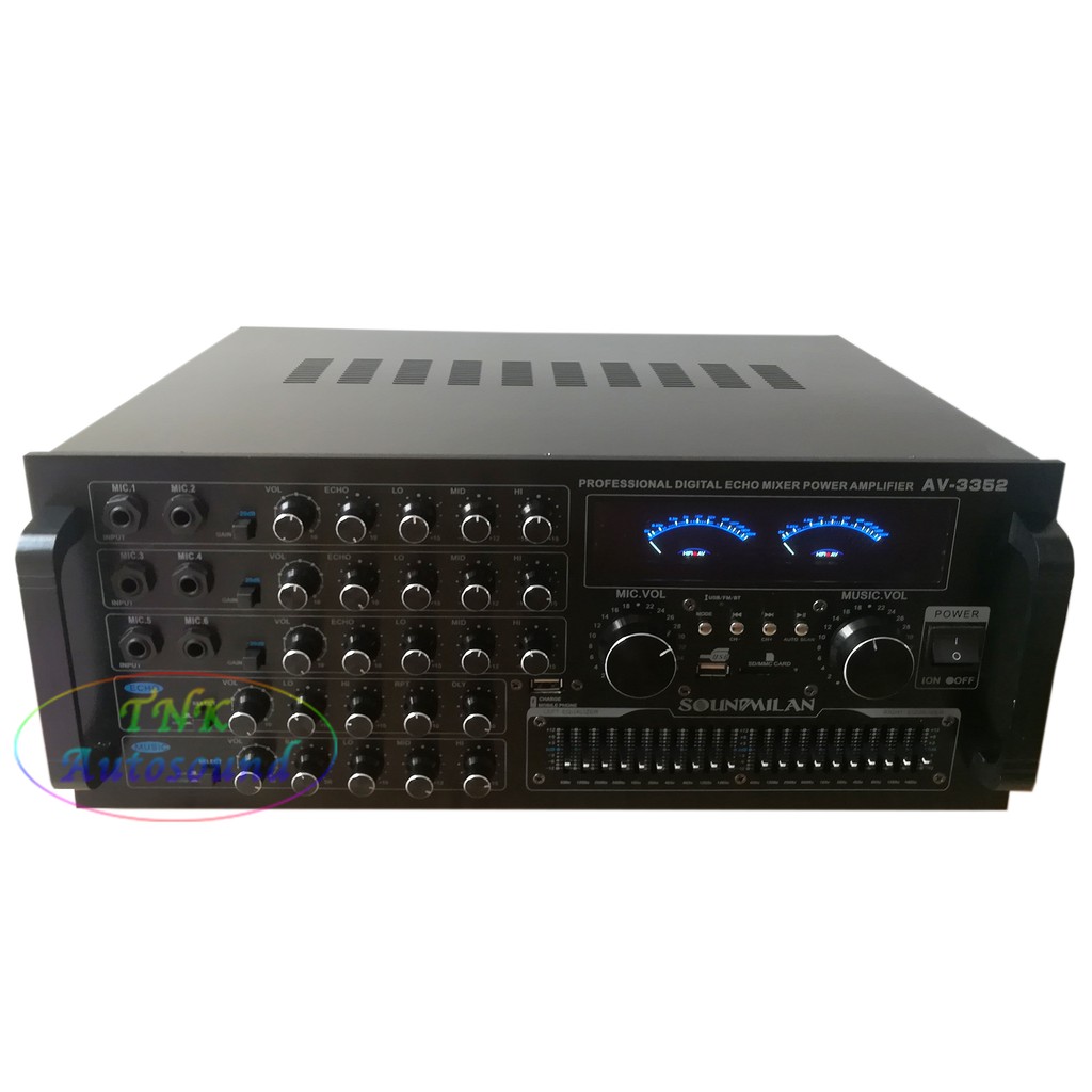 เครื่องแอมป์ขยายเสียง เพาเวอร์แอมป์ เครื่องเสียง กลางแจ้ง Power amplifier Bluetooth รุ่น 3352