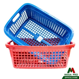 Megapro - Luckyware ตะกร้าสโรชา รุ่น S411Mตะกร้าพลาสติก สีเข้ม ตะกร้าใส่ของ