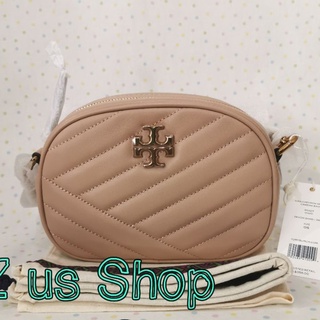 พรีฯTORY BURCH KIRA CHEVRON SMALL CAMERA BAG color sand.