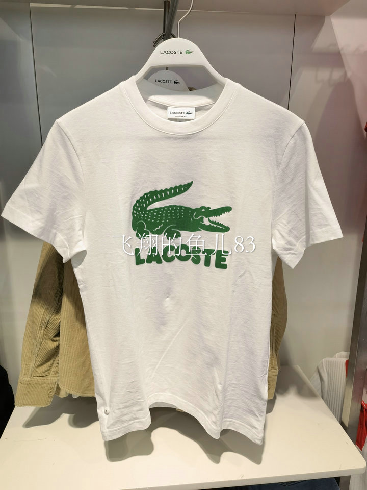Th2166-98 French crocodile lacoste fall / winter 2020 men's Casual Short Sleeve T-Shirtเสื้อยืด